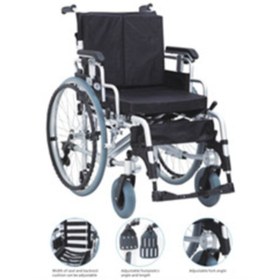 Resim Pulsemed Katlanabilir Sırtlı Alüminyum Tekerlekli Sandalye Ky956laq-46 