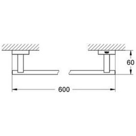 Resim Grohe Eurocube Uzun Havluluk - 40509001 Krom 