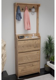 Resim Modus Vestiyer Düşer Kapak Ayakkabılık 3 Raflı Atlantik Çam Çam 