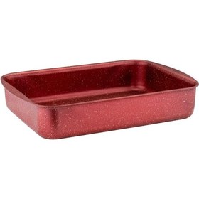 Resim 22x30 Cm Granit Köşeli Tepsi - Kırmızı Kırmızı 