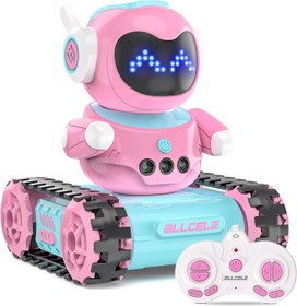 Resim LED Gözlü RC Robot Tank Oyuncak, Müzikli ve Konuşma Özellikli, Çocuklar için 