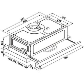 Resim Hafele Astrol X 60 CM Aspiratör Inox 