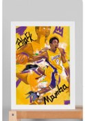 Resim Kobe Bryant Çerçeveli Tablo - Black Mamba Nba Posteri Tablo 