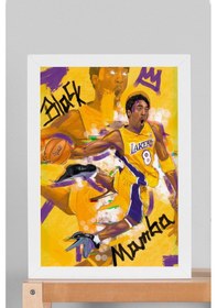 Resim Kobe Bryant Çerçeveli Tablo - Black Mamba Nba Posteri Tablo 
