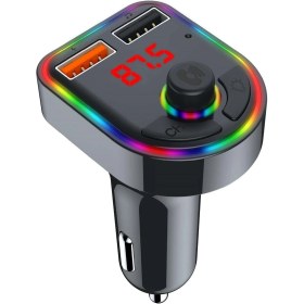 Resim C-616 Rgb Işıklı 2.1 A Şarj USB & Tf Girişi Bluetooth 5.1V Fm Transmitter 