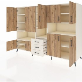 Resim Kronos Dolap 13 Raflı 3 Çekmeceli 9 Kapaklı 220x59x163 Aytaşı-çam Aytaşı-çam/aytaşı 