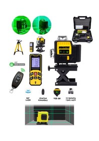 Resim Branzeg 16 Yönlü Lazer Metre Seti Çizgi Hizalama Tripotlu Kumanda 
