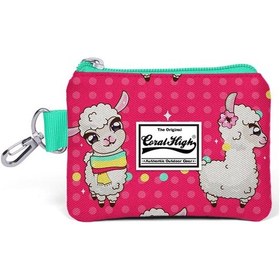 Resim Coral High Kids Neon Mercan Alpaka Desenli Bozuk Para Çantası 217 