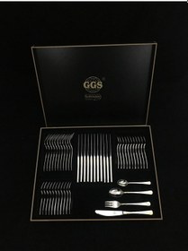 Resim Bianca Mat Altın Solingen 96 Parça Kutulu Çatal Kaşık Bıçak Seti Altın 