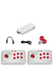 Resim ScHitec 21150 X6 4KHD 64GB Kablosuz Çift Arcade Joystickli Retro Oyun Konsolu 