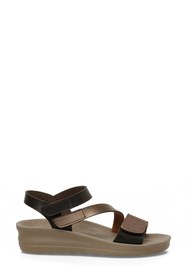 Resim Polaris 409106.Z6FX Bronz Kadın Comfort Sandalet 