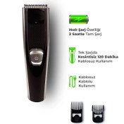 Resim Goldmaster GM-8100 Fiyaka Şarjlı Saç Kesme traş Makinesi 