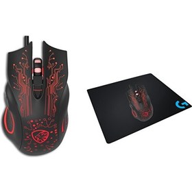 Resim Hytech Hy-X8 Eagle Siyah Gaming Oyuncu Mouse + Logitech Gaming Mouse Pad Set 