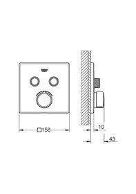 Resim Grohe Smartcontrol 2 Valfli Gizli Mikser 29148000 Krom 