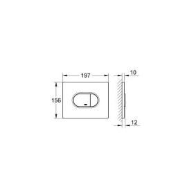 Resim Grohe Arena Cosmopolitan Gömme Rezervuar Kumanda Paneli - 38858P00 