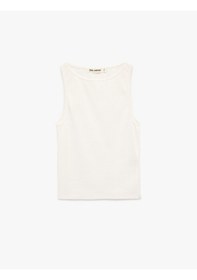 Resim Koton Slim Fit Kayık Yaka Modal Karışımlı Kolsuz Atlet Ekru 6sal30076ık Ekru 