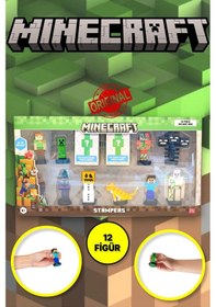 Resim Minecraft 3d Figür Stamper 12'li Delüks Set Minecraft 