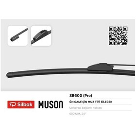 Resim Sılbak Sb600 Silecek Süpürgesi 600mm Muz Tipi Üniversal 