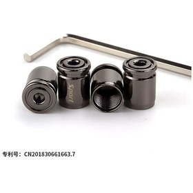 Resim Samdoo Dayanıklı Ve Kompakt Spor Araç Lastiği Metal Kapak - Hırsızlığa Karşı Titanyum Siyah 