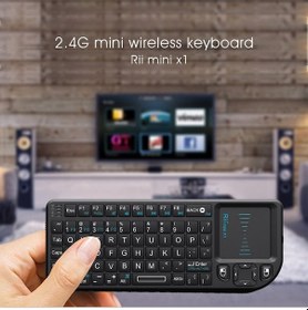 Resim Hallow Rii Mini X1 2.4 GHz Kablosuz Klavye Fare Touchpad 