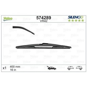 Resim VALEO 574289 Silecek Supurgesi Silencio Arka 400Mm ( Peugeot : 207 ) 40 642397 (WM736931) 