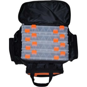 Resim LIGHTINGHM Siyah Bordo 5 Gözlü Balık Piknik Olta Balıkçı Çantası Unisex Kullanıma Uygun 