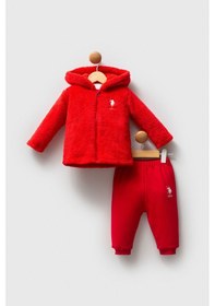 Resim U.s. Polo Assn Kız Bebek Kırmızı Takım Kırmızı 