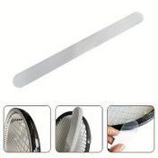 Resim 1 adet Yüksek Kaliteli TPU Şeffaf Tenis Raketi Paddle Baş Koruma Bandı - Şeffaf, Dayanıklı & Kolay Uygulanabilir Sürtünme Azaltma Stickerı, 37.01*3.51cm, Çiziksiz ve Optimal Uyum için Orta Viskozite, Sürtünmeyi Azaltır 