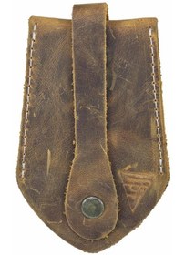 Resim Anka Hakiki Deri Hazneli Anahtarlık Crazy Taba 