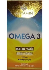 Resim Alftamin Omega 3 Balık Yağı 1300 Mg 60 Softjel Kapsül 