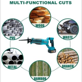 Resim Germany Style 180 Derece Döner Şarjlı Kömürsüz Motor Lazerli Kemik Kesme Tilki Kuyruğu Testere 