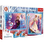 Resim Trefl Puzzle Frozen 2 A Mysterious Land 2 In 1 Puzzle 30+48 Parç 