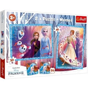 Resim Trefl Puzzle Frozen 2 A Mysterious Land 2 In 1 Puzzle 30+48 Parç 