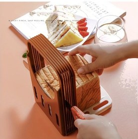 Resim Primepickings 1 Adet Kahverengi Ev Tipi Ekmek Dilimleme Makinesi, Fırın Restoran Kek Tost Aksesuarı 