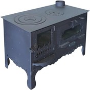 Resim Şehzade Camlı Altaş Kuzine Soba 4 Mm Çok Amaçlı Bahçe Tipi Kuzine Soba Özel El Yapımı Soba 