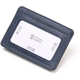 Resim Ancora Leather Hakiki Deri-minimal Tasarım Kartlık-26205-kişiye Özel İsim Baskılı Lacivert 