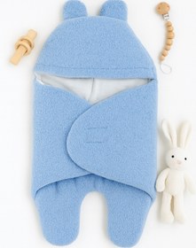 Resim Kiddy Boo 0-12 Ay Aralığı Peluş Welsoft Kumaş Kundak Bebek Battaniye 