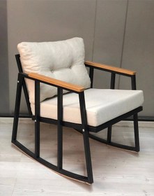 Resim Adımshops Sallanan Sandalye Tv Koltuğu Kafe-balkon-mutfak-berjer-ofis-salon Sallanır Tekli Koltuk Krem 