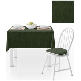Resim Yeşil Kadife Dokulu Masa Örtüsü 180x260 