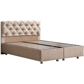 Resim Setaymobilya Baza, Vita Çift Kişilik Bej Baza + Başlık Seti, Setay 