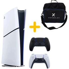 Resim Sony PlayStation 5 Slim Dijital Versiyon (CFI-2016 Avrupa) Çift Kol Siyah + ConsoleX Çanta 