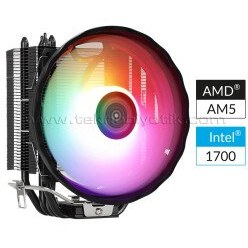 Resim Aerocool Rave 4 ARGB 12cm Fan Intel & AMD Uyumlu Kule Tipi İşlemci Soğutucu (AE-CC-RV4) 