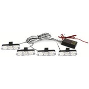 Resim Dashanshop Mavi Kırmızı 4'lü Led Çubuk Işık Acil Durum Aracı Işığı Tak Çalıştır Yüzey Montaj 