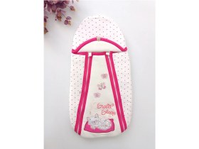 Resim Tomuycuk Kedili Çift Fermuarlı Kız Bebek Kundak Pembe 