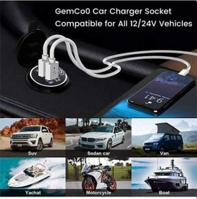 Resim Gatherco 2 Adet Hızlı Şarj 3.0 Çift Usb Araç Şarj Cihazı 12v 36w Usb Hızlı Şarj Cihazı Anahtarlı Tekne, Motosiklet, Kamyon, Golf Arabası, Yeşil 