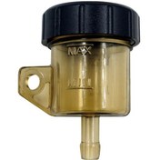 Resim Sones 2 Adet Motosiklet Modifikasyon Off-road Araç Düz Pompa Şeffaf Yağ Bardağı Fren Pompası Yağdanlık Düz Kahverengi 