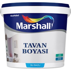 Resim Marshall Tavan Boyası Beyaz Ekstra Beyaz Yüksek Kapatıcı Mat Tavan Boyası 1 Kg 