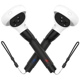 Resim Pazly Meta Quest 2 Vr Uzatma Sapları İçin 1 Çift Vr Kolu - Siyah Yeni Tasarım Siyah 