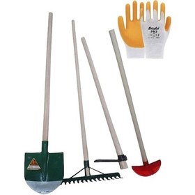 Resim Bahçe Set 9 Parça Kürek+destekli Tırmık+üçgen Çapa+ayçapa+eldiven 