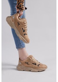 Resim Rahat Kalıp Yüksek Taban Bağcıklı Unisex Toprak Spor Ayakkabı Tb251-0 Toprak 